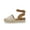BEIGE CANVAS/ TAN, variant on Soda Topic Open Toe Buckle Ankle Strap Espadrilles Flatform Wedge Casual Sandal