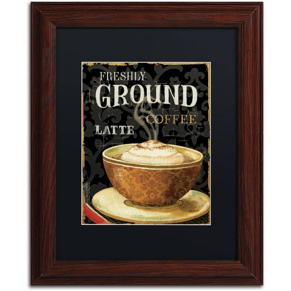 Trademark Fine Art "Today's Coffee II" Canvas Art by Lisa Audit, Black Matte, Wood Frame