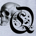 thumbnail image 2 of CafePress - Gothic Skull Initial Q - Cute Infant Baby Football Bodysuit, 2 of 3