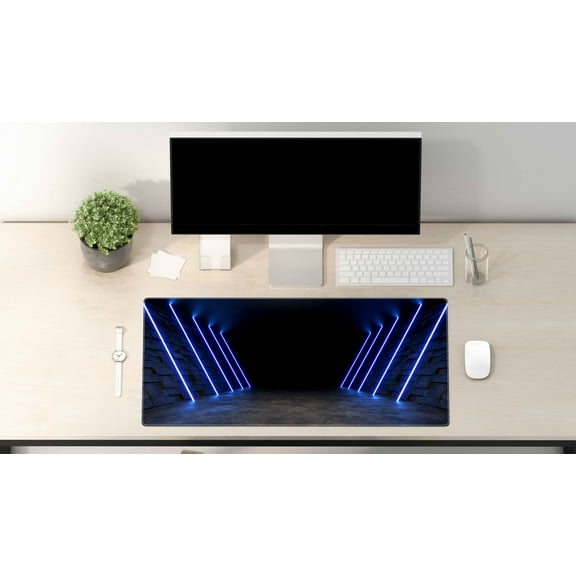 Desk Pad- sci-fi - Gaming Mouse Pad - Portable Large Desk Pad - Non Slip Water Resistant Rubber Base-Gaming Mouse Pad Keyboard Pad