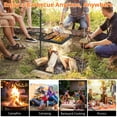 thumbnail image 6 of Swivel Campfire Grill Grate,Fire Pit Grill Grate 16.7" x 12.6" Heavy Duty Stainless Steel Grate,Campfire Grill Grate,Over Fire Camp Grill with Carrying Bag For Outdoor Barbecue Camping and Cooking, 6 of 7