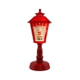 thumbnail image 4 of OANLKGI Christmas Lamp Post Light 8.46 x 3.15 IN Resin Design Resin Tabletop Lantern with Soft Warm Glow Holiday Street Lamp Decoration for Mantel Shelf Table christmas decorations Red, 4 of 5