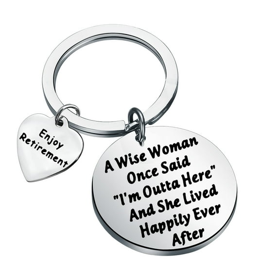 MYOSPARK Enjoy Retirement Keychain Funny Job Work Retiree Keychain Coworker Leaving Gifts Going Away Gifts