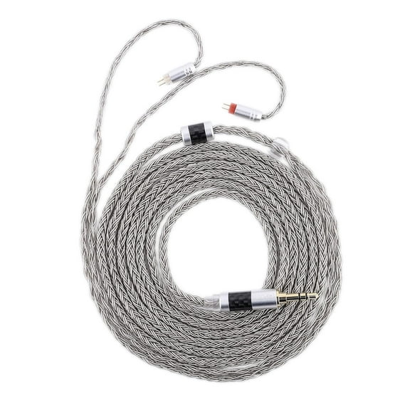 Tripowin Zonie IEM Cable, 2m Long Earbud Cord, 16 Core Silver Plated Earphone Cable, in Ear Monitor Wire for Audiophile Musician (2Pin)