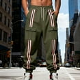 thumbnail image 2 of Men's Fleece Sweatpants Casual Loose Fit Joggers Elastic Waist Heavyweight Tapered Cargo Pants with Pockets, 2 of 9
