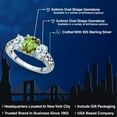 thumbnail image 2 of Gem Stone King 925 Sterling Silver Green Peridot and Sky Blue Aquamarine Filigree Style 3 Stone Ring for Women (2.42 Cttw, Oval 8X6MM and 6X4MM) (Size 7), 2 of 6