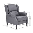 thumbnail image 4 of Geniqua Manual Recliner Accent Chair Armrest Reclining Single Sofa Couch Lounger Gray, 4 of 8