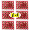 thumbnail image 3 of 24-144 piezas de mini bolas de Navidad, adornos de bolas de árbol de Navidad de color rojo, dorado y plateado, colgante artesanal, decoración para fiesta de Navidad, regalo de Año Nuevo, 3 of 5