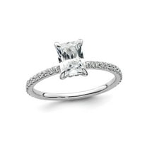 1.32 Carat (Ctw VS2, G-H) Certified Lab-Grown Radiant Diamond Engagement Ring 14K White Gold for Women