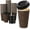 Brown, variant on 12 oz Insulated Disposable Paper Coffee Cups with Lids, 50 Pack Triple Wall To Go Cups for Hot and Cold Drinks, Ripple Design for Heat Retention, Eco-Friendly and Sturdy