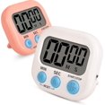 thumbnail image 1 of Timer For Kids,kitchen Timer Digital,magnetic Back,loud Ring,stand For Cooking,classroom,bathroom,teachers(2pcs, White+pink), 1 of 5
