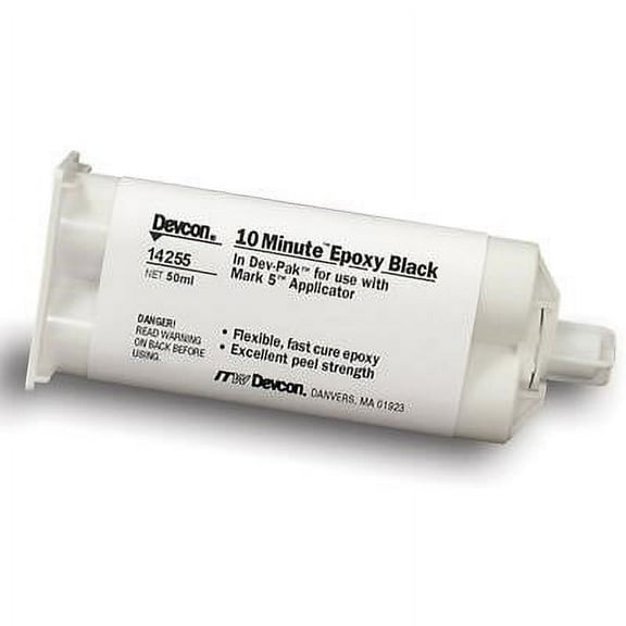 Devcon 10-Minute Black Epoxy Adhesive – 50 ml Cartridge (3 Pack)