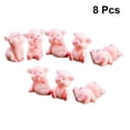 thumbnail image 2 of 8pcs Miniature Pigs Figurines Cartoon Animal Crafts For Fairy Garden Landscape Home Decoration (random Pattern), 2 of 3