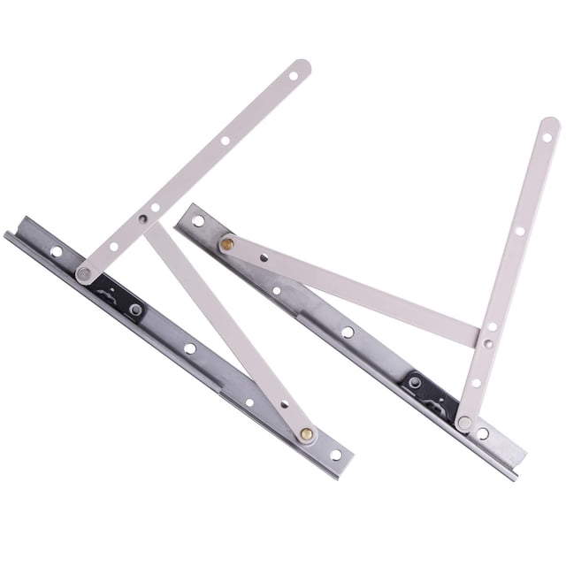 1 par de bisagras para ventana abatible de 10 pulgadas con acabado de acero inoxidable ajustable/paquete de 2 bisagras ocultas de servicio estándar E-Gard universales con revestimiento resistente a la