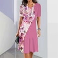 thumbnail image 4 of Elegant 3D Digital Print Dress Women O Neck Pullover Short Sleeve Dresses Female Fashion Comfortable Casual Loose Midi Gown 2024, 4 of 5
