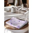thumbnail image 6 of Purple Flowers Cloth Napkins Set of 6 Reusable Dinner Napkins, Botanical Florals Plants Country Aesthetic Cocktail Napkin Washable Table Napkins for Wedding/Holiday Party/Baby Shower 20"x20", 6 of 7