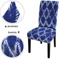thumbnail image 5 of Dining Chair Covers 4 Pack Abstract Indigo White Stretch Dining Chair Cover Washable Kitchen Chair Slipcovers Dining Room Decor for Home or Party, 5 of 6