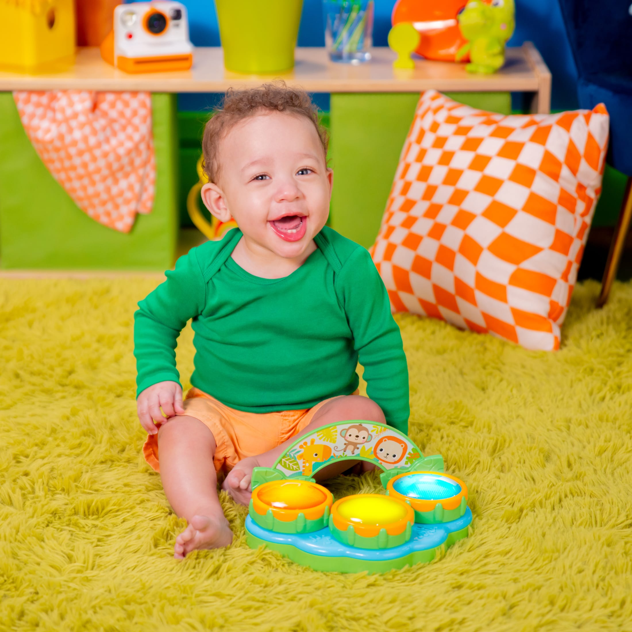 Bright Starts Safari Beats Musical Drum Toy photo 2