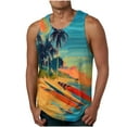 thumbnail image 2 of Camiseta sin mangas de cuello redondo para hombre, ropa deportiva para el hogar, pijamas, camiseta de color liso, blusa deportiva de poliéster para hombre, 2 of 5