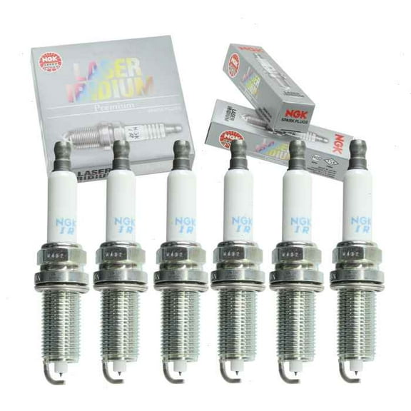 6 pc NGK Laser Iridium Spark Plugs compatible with BMW 330xi 3.0L L6 2006