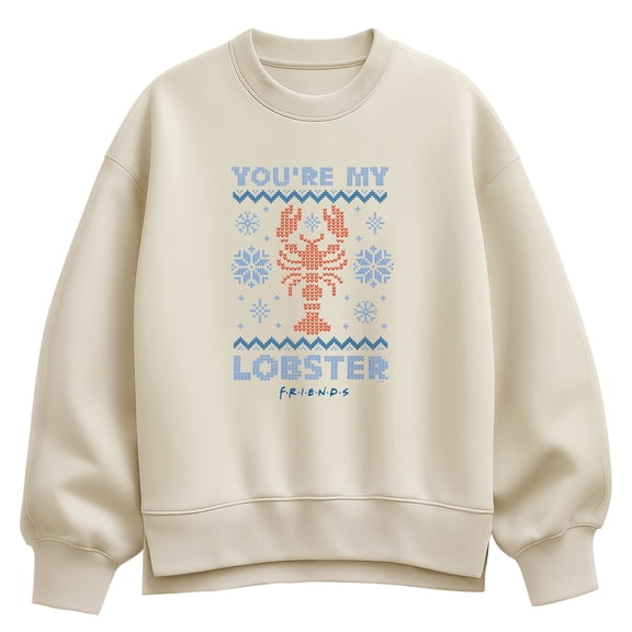 Friends - You're My Lobster Ugly Sweater - Women's Oversized Fleece Crew Sweatshirt