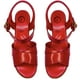 thumbnail image 5 of Huarache Cómoda Plataforma Moda Piel Cabra Tacon 9.0 cmR14 22-27 Rojo, 5 of 5