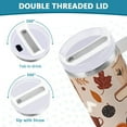 thumbnail image 3 of Yayeee 40oz Stainless Steel Tumbler with Straw and Handle Double-Wall Insulated Travel Water Bottle, Fall Acorns Pattern, 3 of 8