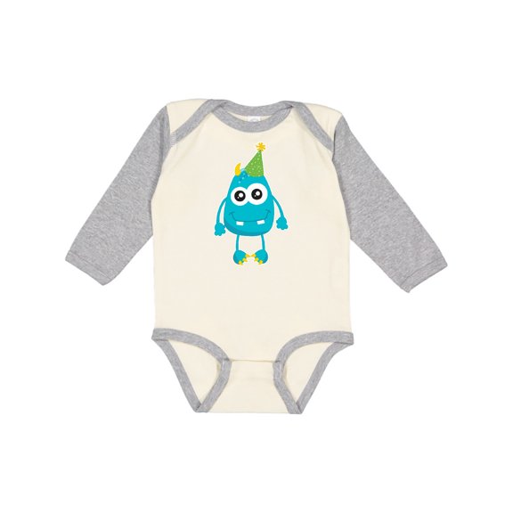 Inktastic Blue Monster Boys or Girls Long Sleeve Baby Bodysuit
