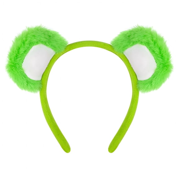 OQRKI Lovely Plush Bear Ear Headband for Women Girl Birthday Party Gathering Headpiece School Event Accessory Stage Hairhoop