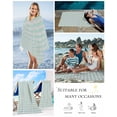 thumbnail image 5 of Blue Green Beach Towels Oversized Super Absorbent, Grid Checkered Plaid Gingham Lattice Trellis Lightweight Bath Towel Quick Dry Sets For Bathroom/Pool/Rv Camping/Beach Play/Gym Room/Picnic 30"x60", 5 of 8