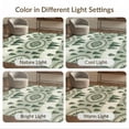 thumbnail image 7 of ODIKA 8'x10' Washable Area Rug Non-Slip Chair-Friendly Mat Symmetrical Forest Medallion Striped Bands Gentle Green Wash for Dining Room, Large Office, Lounge, 7 of 7