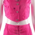 thumbnail image 4 of Disfraz Premium 3 piezas de disfraz de muñeca de película para niñas con estampado de estrellas y cuello en V para festival (140) Cgtredaw multicolor 8-9 años para Unisex, 4 of 7