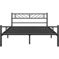 thumbnail image 4 of Yaheetech Metal Platform Bed with Arrow Design Headboard and Footboard, Queen, Black, 4 of 8