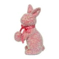 thumbnail image 2 of Easter Flocked Bunnies, Flocking Rabbit Figurines with Bow Ties, Adorable Spring Tabletop Ornaments for Home Garden Decor, Bunnies Decoration for Easter Celebration Table Decor C, 2 of 9