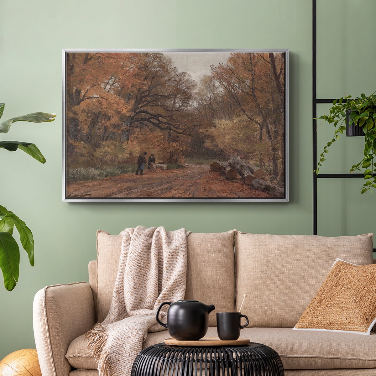 Vintage Landscape-CCCX By Wexford Home Framed in Silver Wood Gallery Wrapped Canvas 27 in. x 41 in.