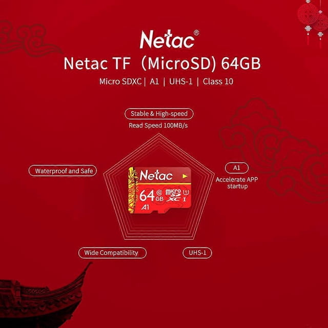 Netac TF(MicroSD)16GB Memory Card U1 C10 Traffic Recorder Monitoring Camera Mobile Phone Storage Card