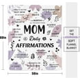 thumbnail image 6 of Inspirational Gifts for Women, New Mom Care Package After Baby, New Mom Gifts After Birth, Christmas Birthday Gifts for Mom, Mom Daily Affirmations Throw Blanket 50x60 (Purple), 6 of 6