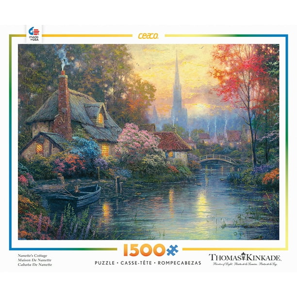 Ceaco - 1500pc Assortment - Thomas Kinkade - Nanette's Cottage - 1500 