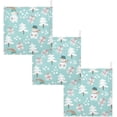 thumbnail image 7 of Dreamtimes Cute Snowman Santa Claus Baby Muslin Washcloths Face Towel, Christmas Trees Burp Cloths Cotton Wipes 5 PCS Infant Wash Cloth for Newborn Boys Girls 12x12 inches, 7 of 7