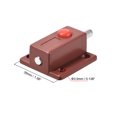 thumbnail image 3 of Unique Bargains Door Bolt Lock, 2-inch Plastic Sliding Flush Barrel Latch with Switch Button 10 Pcs (Brown), 3 of 3