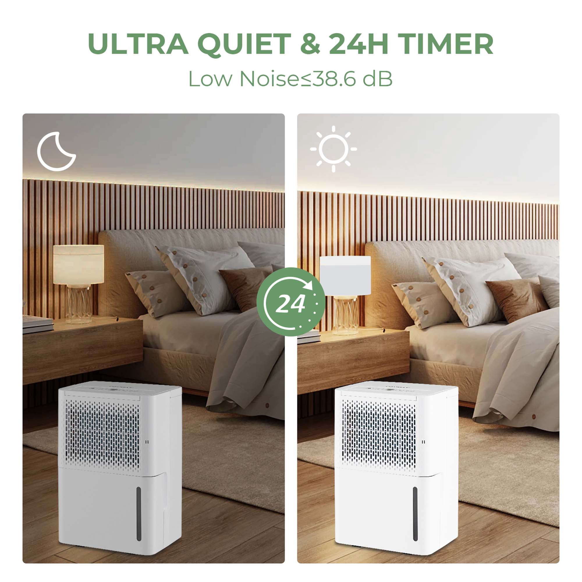 Costway 32 pt 2000 sq ft Dehumidifier in White - Energy Efficient, Automatic Shutoff