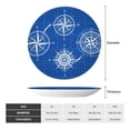 thumbnail image 2 of Balery Compass Print Bone China Decorative Plate Ceramic Dinner Plates Art Crafts with Display Stand-10in, 2 of 6
