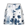 thumbnail image 4 of Puntoco Pantalones cortos de algodón para mujer Pantalones cortos de vendaje con bolsillo estampados de verano para mujer Pantalones casuales, 4 of 5