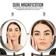 thumbnail image 3 of OVENTE 9" Wall Mount Makeup Mirror, 1X & 10X Magnifier, Adjustable Spinning Double Sided Round Reflection, Extend, Retractable & Folding Arm, Bathroom & Vanity Décor, Antique Bronze MNLFW90ABZ1X10X, 3 of 10