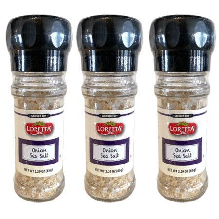 Loretta Onion Sea Salt Seasoning with Grinder Top 2.29oz Pack of 3