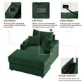 thumbnail image 6 of Harper & Bright Designs Modern Modular Accent Chair with Movable Ottoman, Single Seat with USB Charging Ports, Cup Holders & Phone Holder, Convertible Living Room Furniture for Small Spaces, 6 of 20