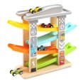 thumbnail image 2 of Car Race Track Playset Juguetes de madera con 4 niveles Gliding Cars Rampa de madera Racer Juguetes para pequeños Educación temprana Baoblaze Juguetes de pista de coche, 2 of 7