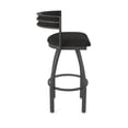 thumbnail image 4 of 861 Artemis 25" Swivel Counter Stool with Pewter Finish and Canter Espresso Seat and Back, 4 of 5