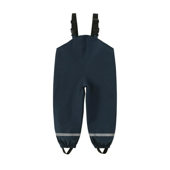 AUNVITO Kids Waterproof Overalls Rain Pants All-Season Lightweight Suspenders Outdoor Long Pants