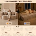 thumbnail image 5 of Bocarali 78.7" Convertible Folding Sofa Bed, Boneless Cloud Couch, Modular Sofa with Pillows, Warm Taupe, 5 of 10